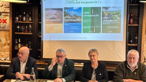 Philippe Largeau (deuxième en partant de la gauche) et les administrateurs de la FNEDT plaident pour une réduction drastique des charges de mécanisation, notamment avec la délégation de travaux.