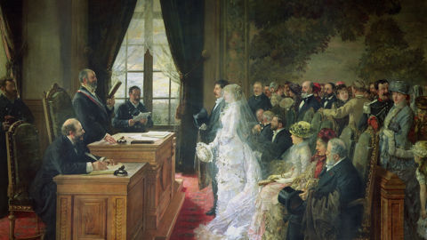 Mariage civil à Paris en 1881 par Henri Gervex.