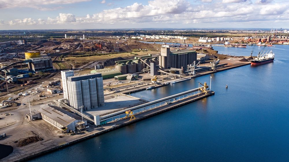 Vue du site de Nord Céréales sur le port de Dunkerque