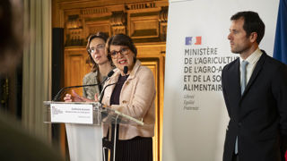 La ministre de l'Agriculture a fait plusieurs annonces ces dernières semaines. (Ici le 9 janvier 2025, en réaction aux manifestations agricoles)