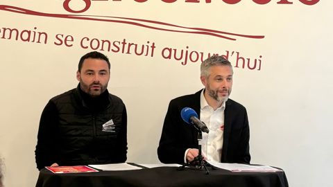 Pierrick Horel président de JA et Quentin Le Guillous secrétaire général de JA le 18 février.