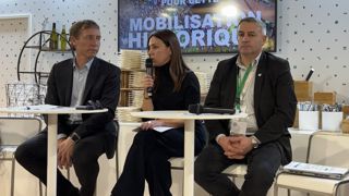 Franck Sander (FNSEA, Copa), Yannick Fialip (FNSEA) et Elli Tsiforou (Copa-Cogeca) s'opposent aux orientations budgétaires de la Commission européenne pour la future Pac post-2027.