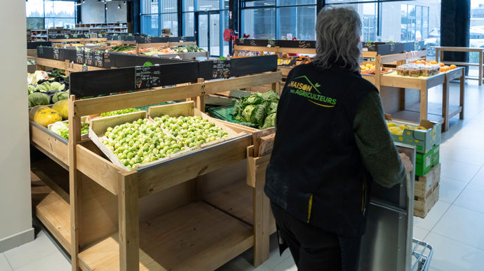 La Maison des agriculteurs compte 900 m² de surface de vente.