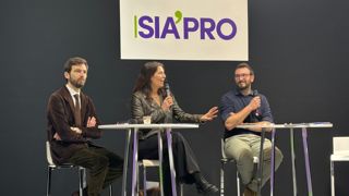 Timothée Dufour, Carine Sebi et Antoine Bouzin lors d'une table-ronde organisée au SIA'Pro, au salon de l'agriculture 2026, le 23 février.