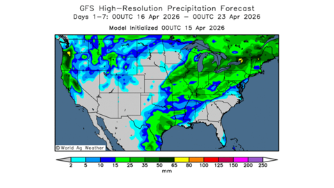Les pluies risquent de retarder les semis de maïs et de ne pas combler le déficit d'apports à l'ouest du Kansas.