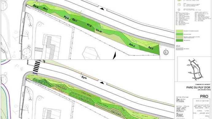 02. La ZAC des Bruyères aménagée par les élèves du Lycée de Dardilly forme une bande de 5,30 m de large x 80 mètres de long.