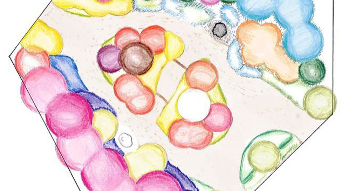 04. 1er prix du jury professionnel et 3è prix du public : Harmonie d'oppositions. Conçu par Justin Billon, Anthony Marion, Florian Pascal, Charly Rousseau, avec pour tuteur François Arriat, Sté Jardins et paysages à Valence. Le jardin est décliné en contrastes entre piquant et doux, proposant une vaste diversification de couleurs à l'aide de végétaux faisant partie de la biodiversité de la région : chêne vert, pin sylvestre… ou acclimatés à l'environnement comme le lilas des Indes .../...