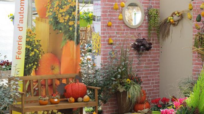 © Valérie Vidril Les calicots - ici sur le thème de la féérie d'automne - réalisés par HPF sont personnalisables. 