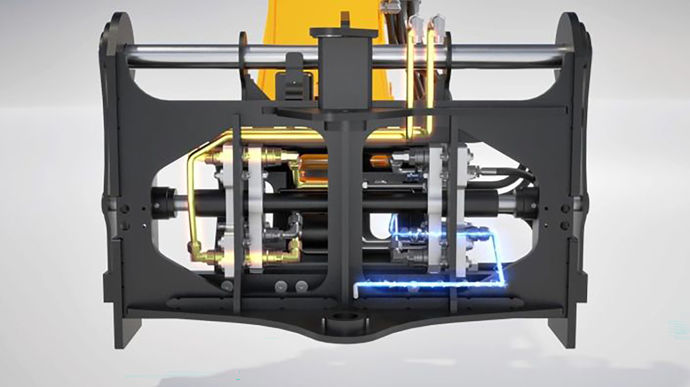 Le Fast Attach de Dieci est un système de verrouillage hydraulique et électrique rapide des accessoires, piloté directement depuis la cabine du véhicule. Le jury lui a attribué une étoile.