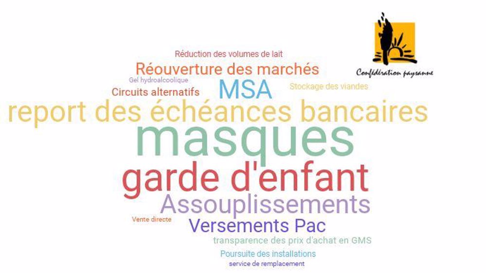 La Confédération paysanne propose 24 mesures pour assurer la viabilité de l'agriculture pendant et après la crise.