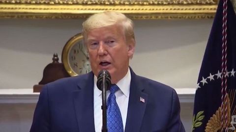Donald Trump, lors de l'annonce du plan de soutien aux agriculteurs américains le 20 mai 2020.